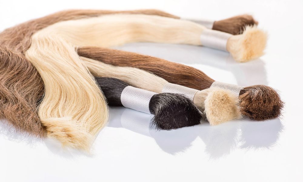 póthaj felrakása emberi hajból